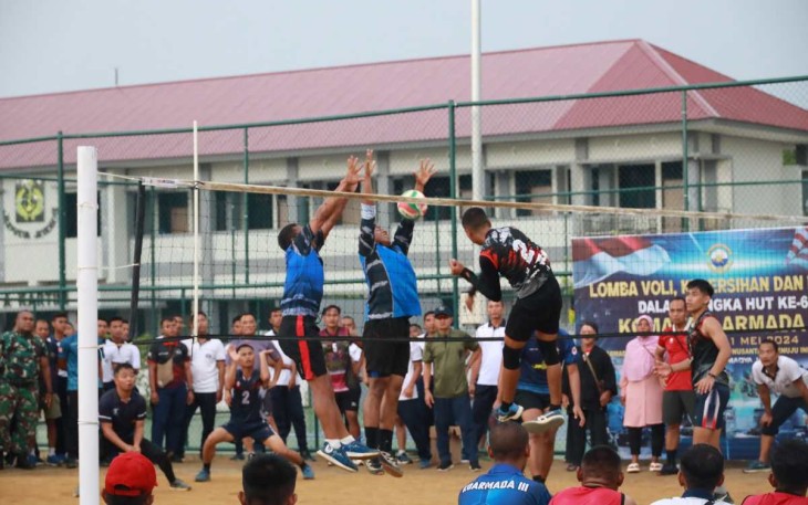 Tim Gabungan Spers Koarmada III Raih Juara Pertama Pertandingan Bola Voli HUT Koarmada III
