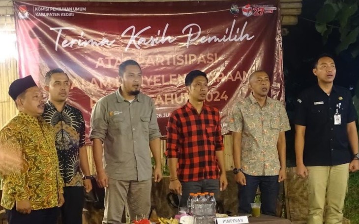 KPU Kab Kediri Ucapkan Terima Kasih kepada Partisipasi Pemilih Lebihi Target Nasional