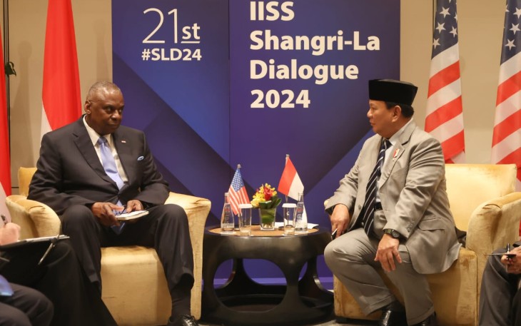 Menhan Prabowo Bertemu Menhan AS Lloyd Austin, Bahas Penguatan&nbsp;Kemitraan