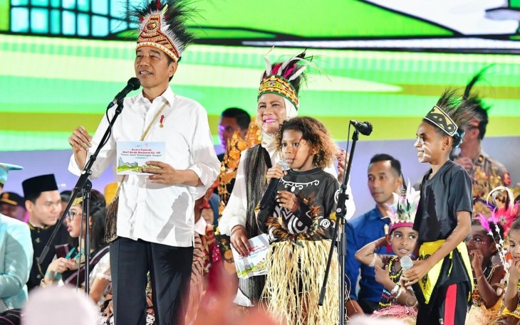 Panglima TNI Mendampingi Presiden Joko Widodo Acara Puncak Hari Anak Nasional&nbsp;Ke-40