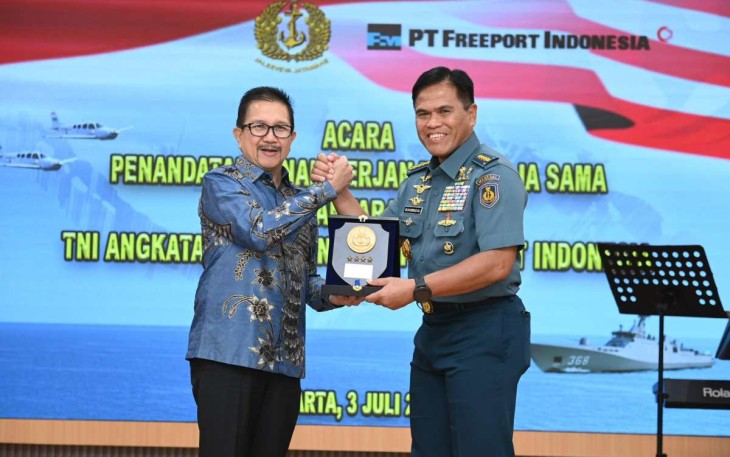 TNI AL dan PT Freeport Indonesia Tandatangani Perjanjian Kerja&nbsp;Sama