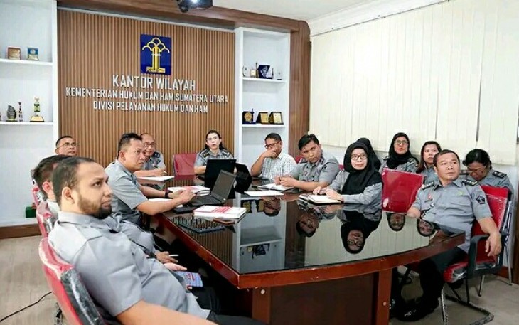 Kanwil Kemenkumham Sumut Gelar Diskusi, Bahas Hasil Kebijakan Analisis Startegi Kebijakan Hukum dan&nbsp;Ham