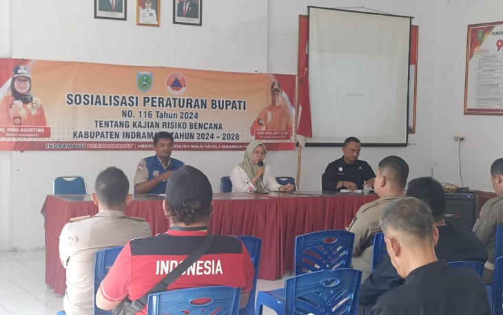 Sosialisasi Peraturan Bupati No 116/2024, BPBD Indramayu Tingkatkan Kesiapsiagaan Bencana di Kecamatan&nbsp;Pasekan