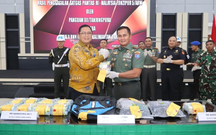 Serahkan 10,54 Kilogram Sabu ke BNN, Pangdam XII/Tpr Ajak Semua Pihak Perang Melawan&nbsp;Narkoba