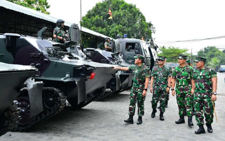 Kasal Pimpin Apel Kesiapan Pasukan TNI AL Jelang HUT Ke-79 TNI