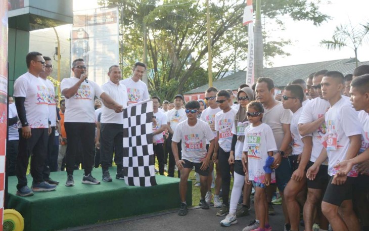 Ribuan Pelari Colour Run 7,9 K, Meriahkan HUT ke-66 Korem 023/KS dan HUT RI ke-79 Tahun 2024